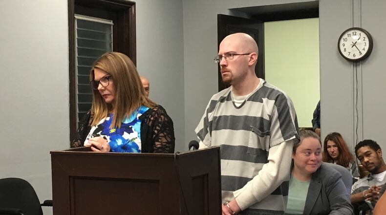 Johnathan Monroe appears in Clark County Common Pleas Court on Thursday. Katherine Collins/Staff