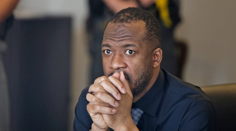 Hermanio Joseph listens to Judge Douglas Rastatter Wednesday, May 1, 2024 after being found guilty on all charges in Clark County Common Pleas Court. BILL LACKEY/STAFF
