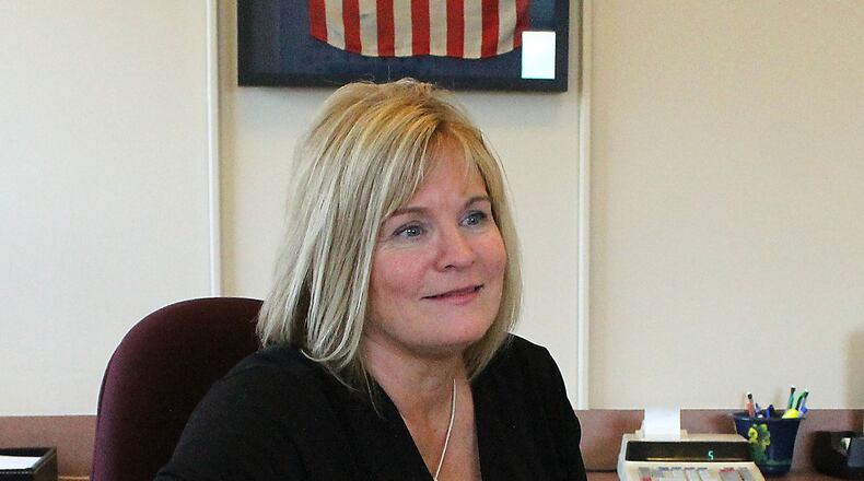 Kerry Pedraza, executive director of the United Way of Clark, Champaign and Madison Counties, discusses the more than $1 million in donations that will be distributed to 50 organizations in the area. JEFF GUERINI/STAFF