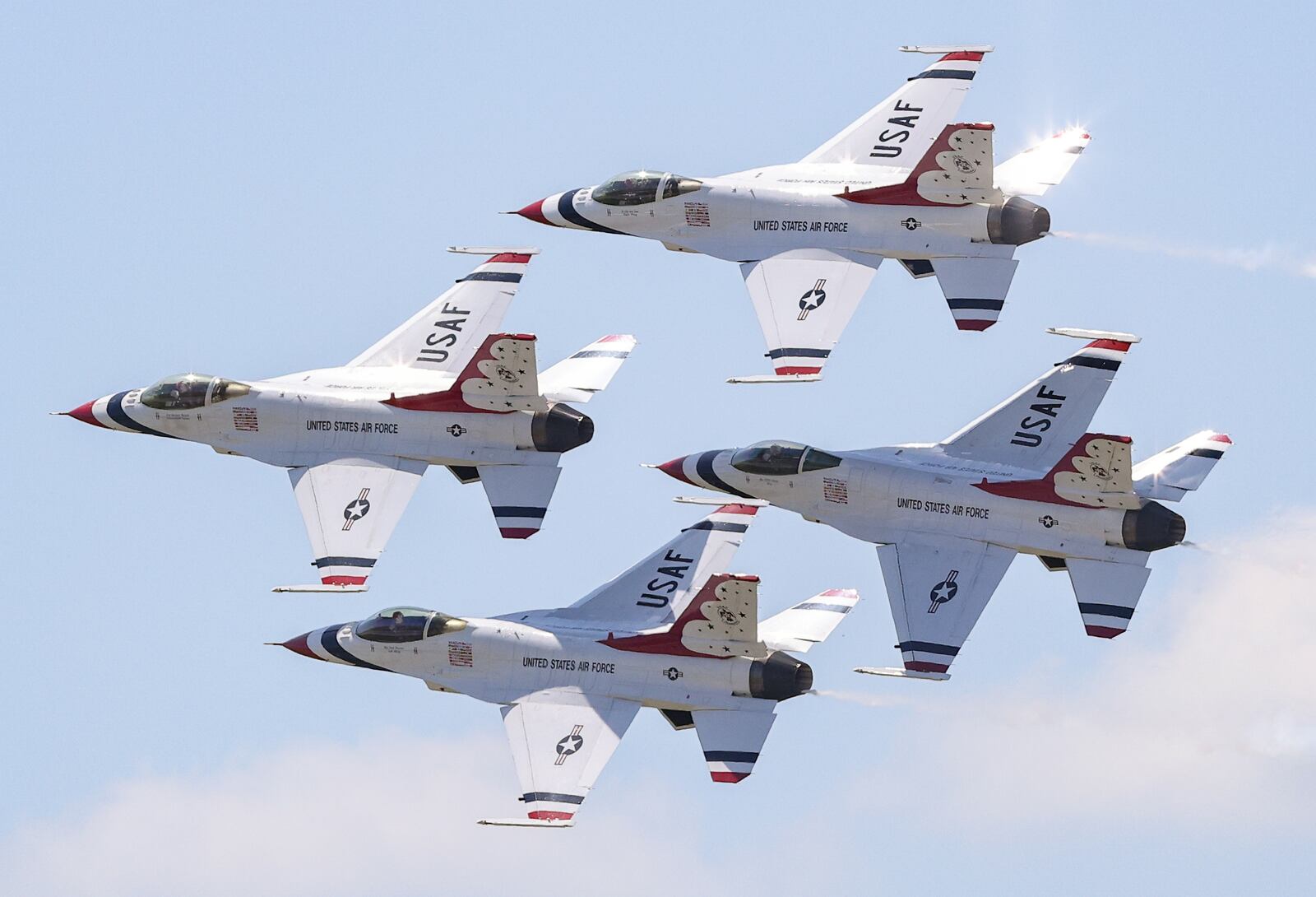The United States Air Force Thunderbirds performed for the second time this weekend at the CenterPoint Energy Dayton Air Show on Sunday, June 22. BRYANT BILLING / STAFF