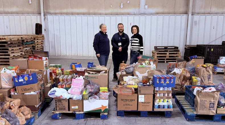 The current class of Leadership Clark County collected more than 9,000 pounds of non-perishable food items as part of its annual Community Impact Project benefiting Second Harvest Food Bank of Clark, Champaign & Logan Counties. LEADERSHIP CLARK COUNTY / CONTRIBUTED