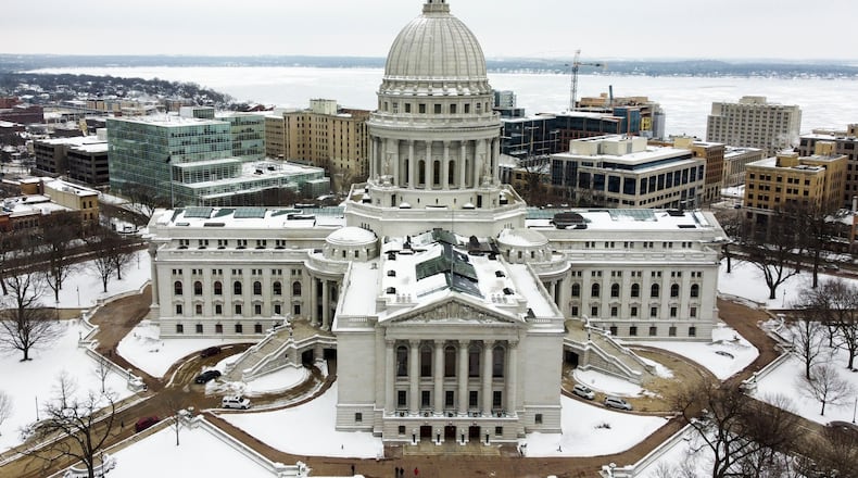 FILE - This Wisconsin State Capitol is seen on Dec. 31, 2020, in Madison, Wis. (AP Photo/Morry Gash, File)