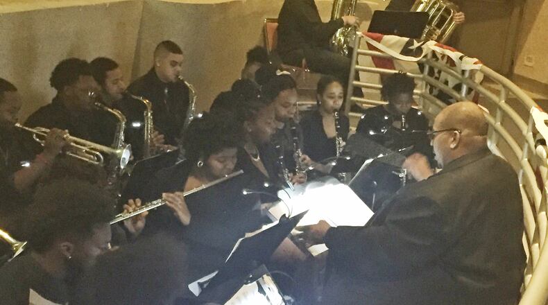 The Central State University Robeson Winds perform tribute concert to jazz pioneer James Reece Europe, in celebration of Dayton VA Medical Center's 150th anniversary on Feb. 17, 2017. (Todd Jackson/Staff)