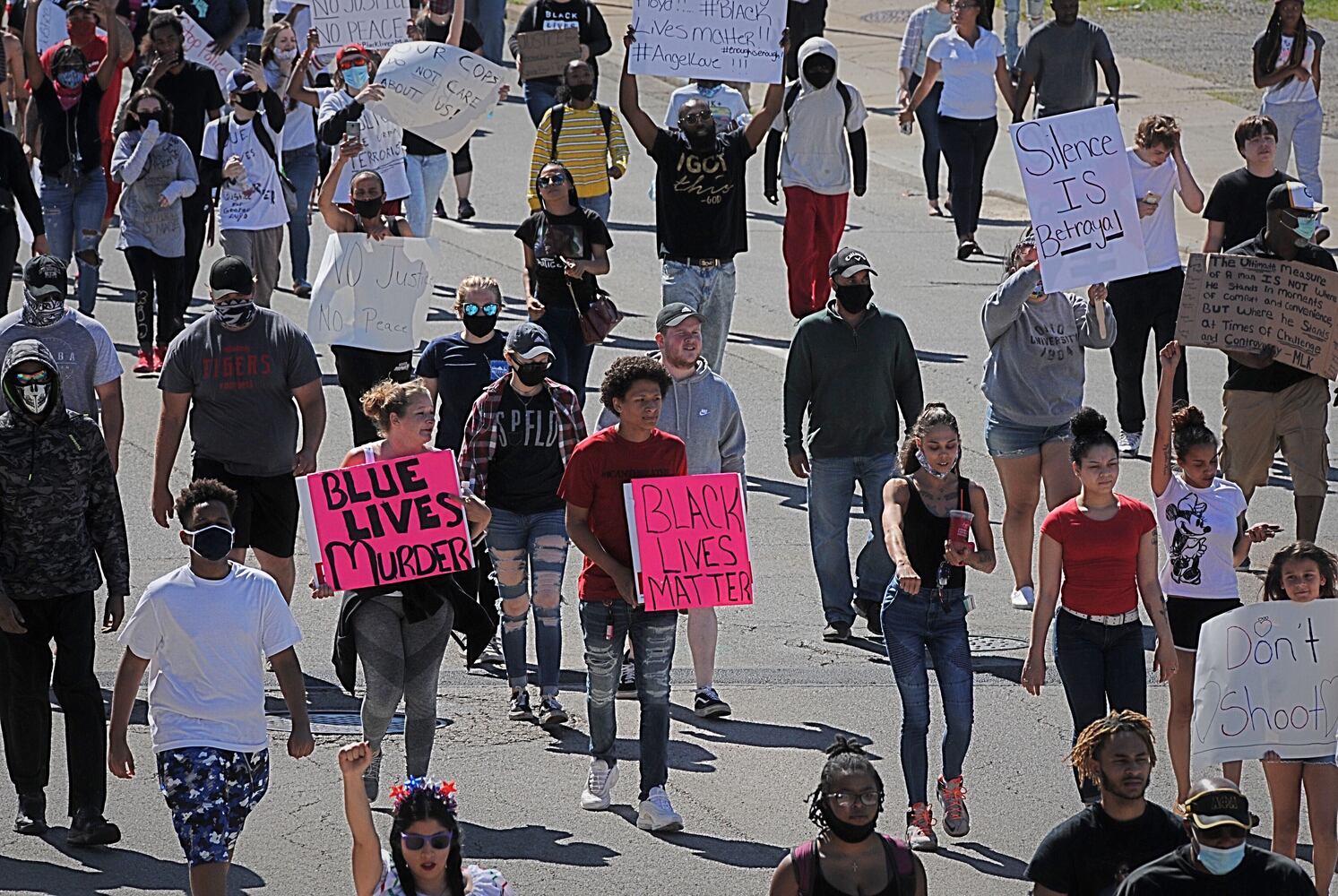 Protesters gather in Springfield on Sunday
