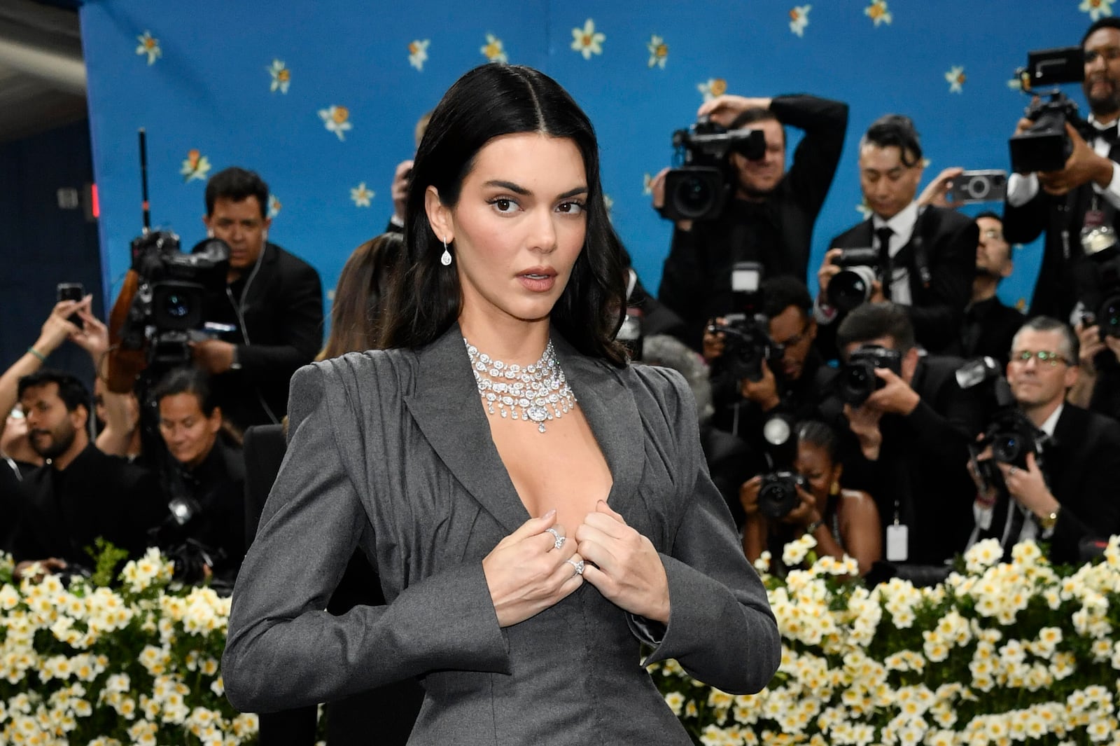 Kendall Jenner attends The Metropolitan Museum of Art's Costume Institute benefit gala celebrating the opening of the "Superfine: Tailoring Black Style" exhibition on Monday, May 5, 2025, in New York. (Photo by Evan Agostini/Invision/AP)
