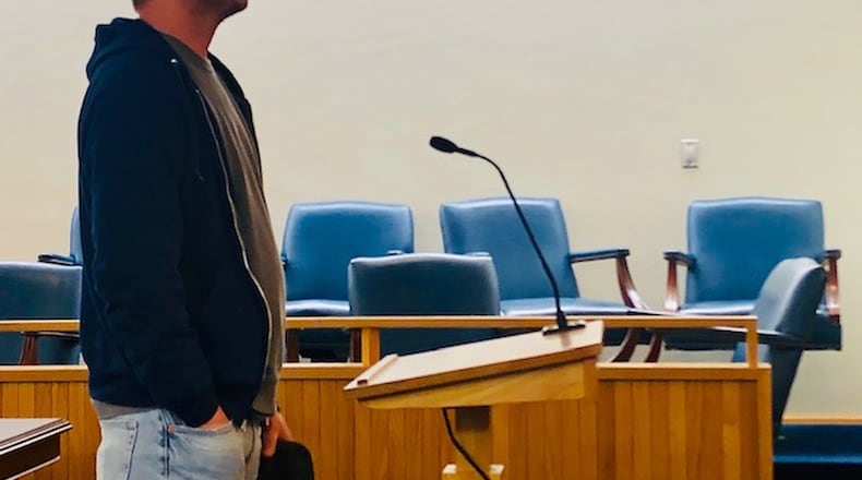 Daniel Tilson appeared in Clark County Municipal Court on Monday morning for allegedly shooting a cat more than once with a bow and arrow. JENNA LAWSON/STAFF.