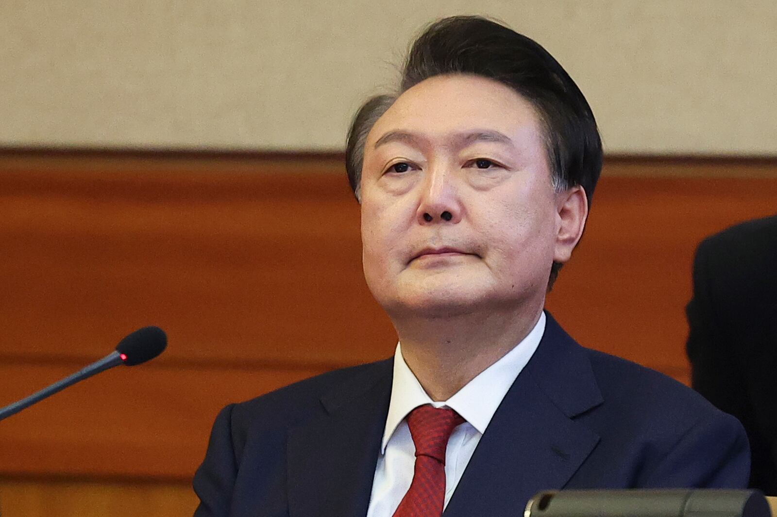 FILE - Impeached South Korean President Yoon Suk Yeol attends his impeachment trial at the Constitutional Court in Seoul, South Korea, Tuesday, Jan. 21, 2025. (Kim Hong-Ji/Pool Photo via AP, File)