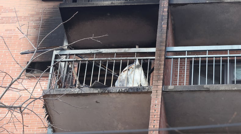The blaze took place at the Hugh Taylor Apartments on East High Street and Springfield fire crews arrived at the seen around 11:39 p.m. Wednesday as flames were jetting out of a sixth-floor apartment.