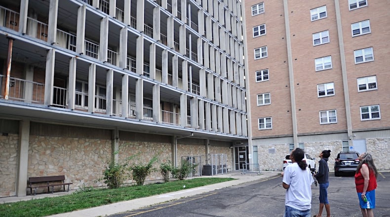 One person is dead and two are injured following a shooting at an apartment complex on South Burnett Road in Springfield on Friday, Aug. 14, 2020. STAFF PHOTO / MARSHALL GORBY