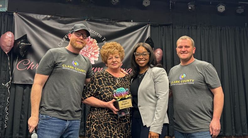 Rose Bagford of Forest Glen was chosen as the Clark County Senior Citizens Task Force's new Chrysanthemum Award winner, in which she received a trophy and $1,000. Contributed