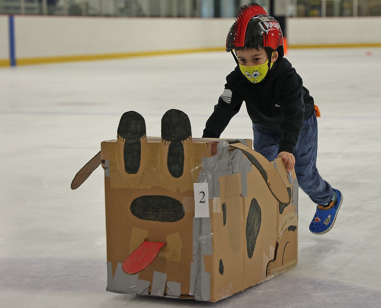 032221 Cardboard Bobsled Races SNS