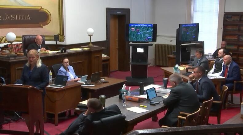 Special prosecutor Angela Canepa speaks to the jury in the murder trial of George Wagner IV in Pike County, Ohio. The trial started Monday, Sept. 12, 2022 and is expected to last 6-8 weeks. CONTRIBUTED