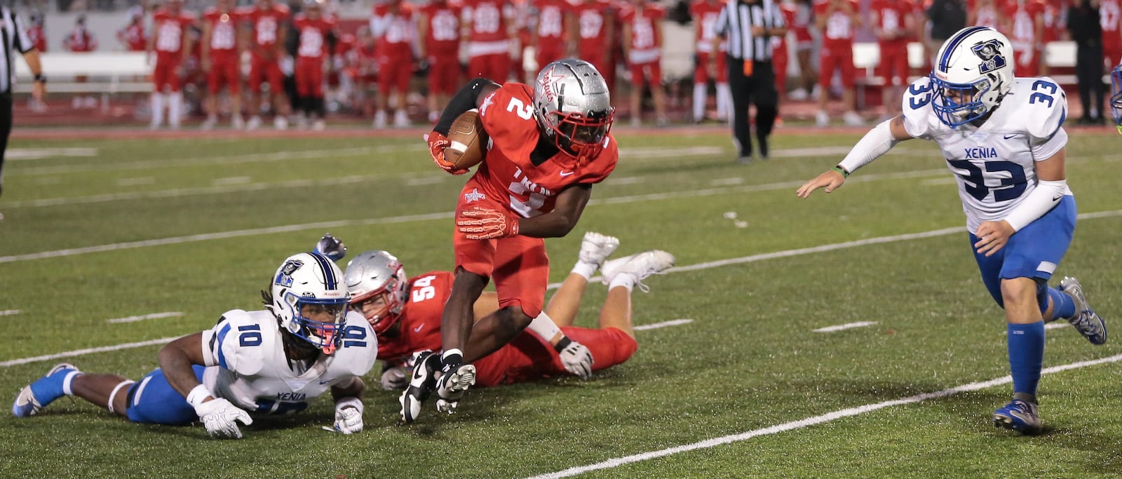 Images from Troy's 24-14 Week 2 victory over Xenia at Troy Memorial Stadium. Steve Black / Staff