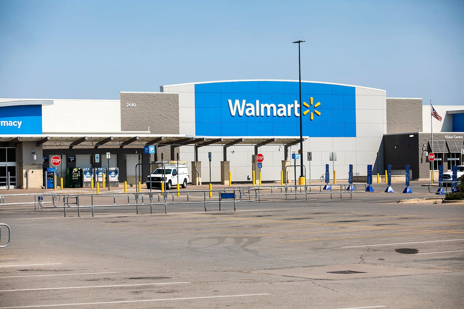 The Garfield Township, Mich, Walmart remains closed on Monday, July 28, 2025, following Saturday's stabbing attacks that sent multiple people to the hospital. (Jan-Michael Stump/Traverse City Record-Eagle via AP)