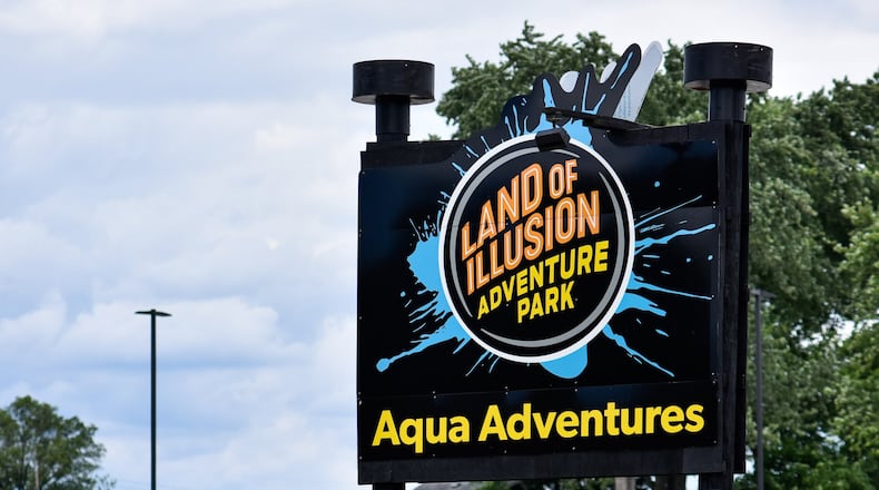 Land of Illusion Adventure Park on Thomas Road in Madison Township has Aqua Adventures park in summer months, Haunted Scream Park in the fall and a Christmas Glow in the winter. NICK GRAHAM / STAFF