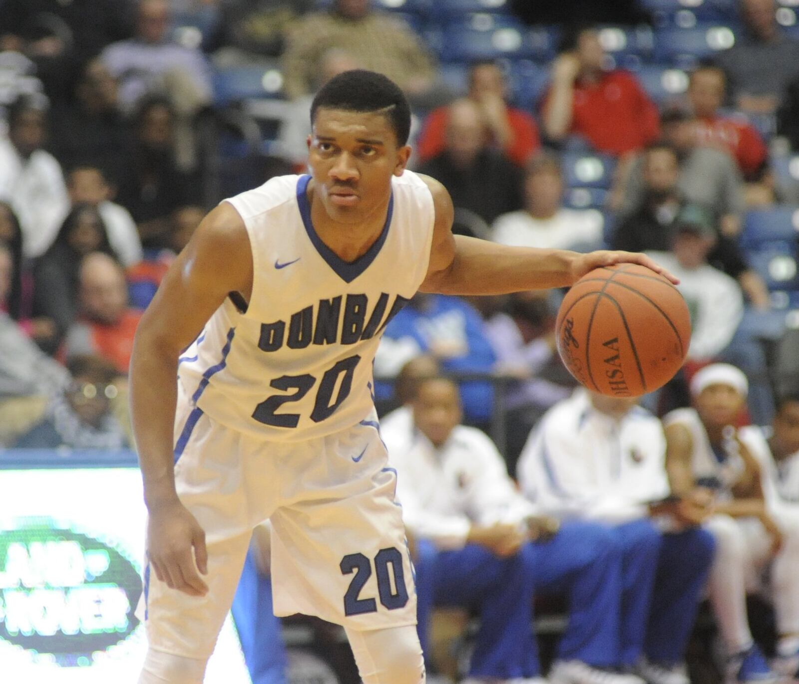 Dunbar’s Devon Baker. Dunbar defeated Cin. Wyoming 66-56 in a boys high school basketball D-II district final at UD Arena on Wednesday, March 8, 2017. MARC PENDLETON / STAFF