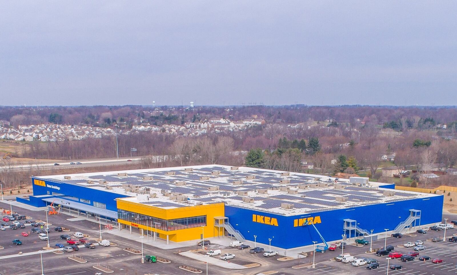The nearly-finished IKEA facility in Columbus is slated to open this summer.