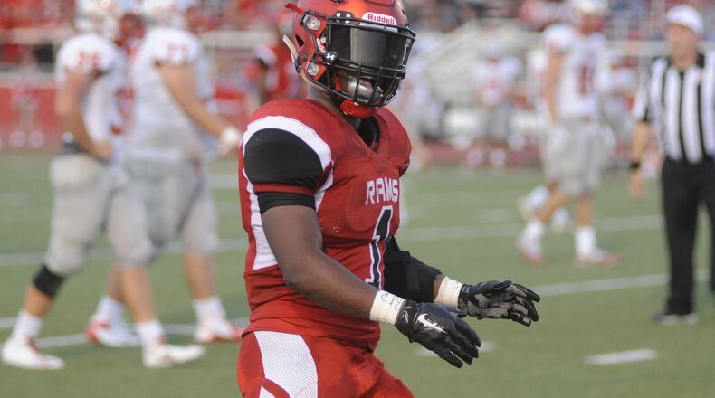 Trotwood RB Ra’veion Hargrove. Trotwood-Madison defeated Troy 48-0 in a Week 1 high school football game on Friday, Aug. 25, 2017. MARC PENDLETON / STAFF