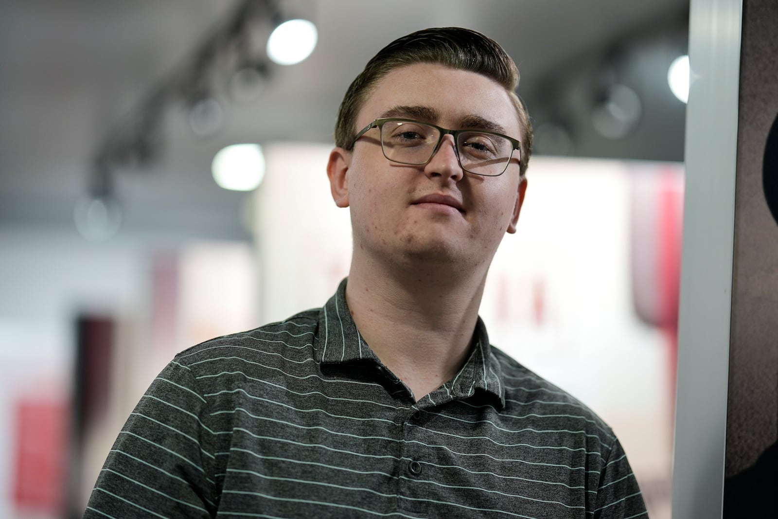 Jacob Smith, who plays the role of Dudley Field Malone in the play "Destiny in Dayton" poses for a portrait, July 8, 2025, in Dayton, Tenn. (AP Photo/Mike Stewart)