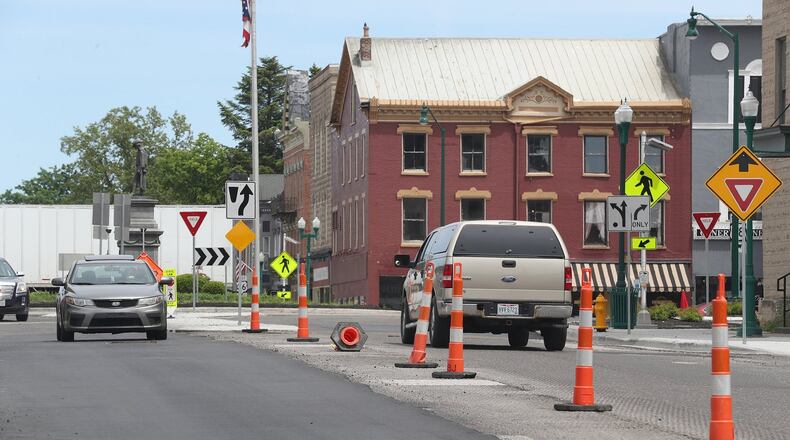 The completion date for the nearly $2 million dollar project to transform Urbana’s roundabout has been delayed. BILL LACKEY/STAFF