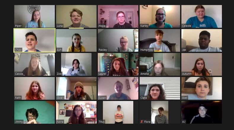 The Youth Arts Ambassadors have been rehearsing online for several weeks for the upcoming virtual presentation of the original musical “Sticky Note” for its premiere on July 10. Contributed