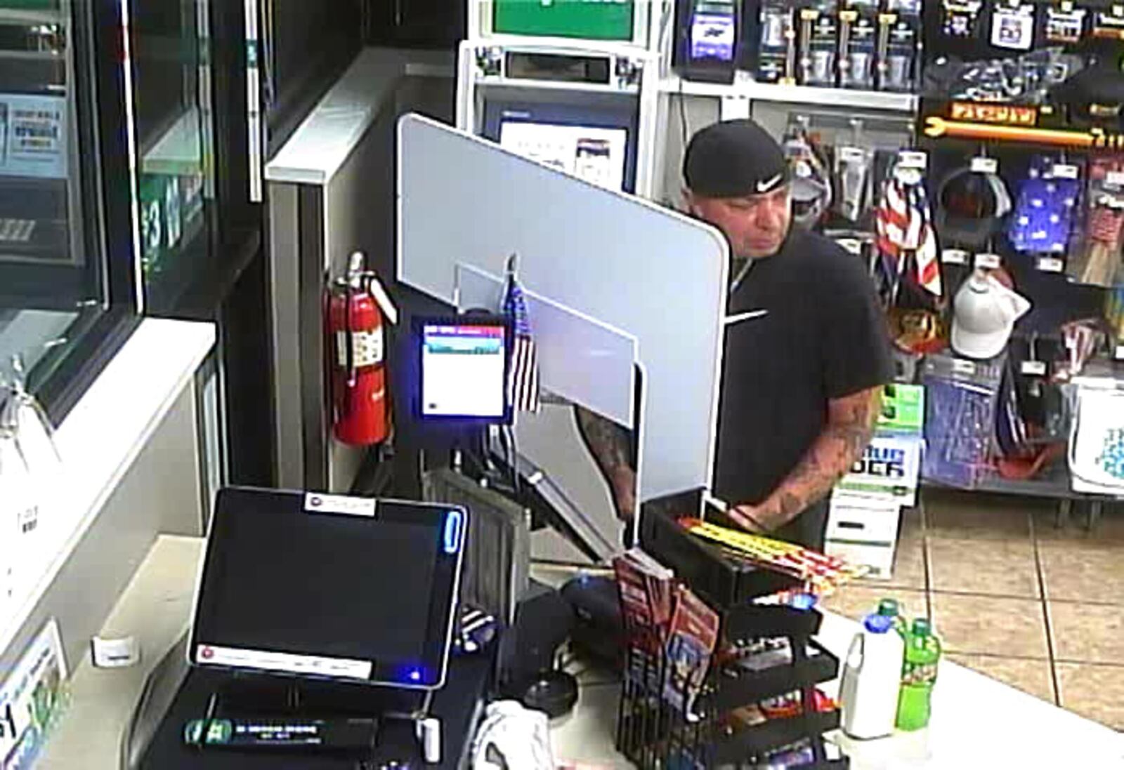 The Clark County Sheriff's Office is searching for a man believed to have fired a gun at a couple at a New Carlisle Speedway in August. No one was injured. CONTRIBUTED