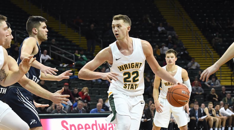 Wright State’s Parker Ernsthausen against North Florida earlier this season. Keith Cole/CONTRIBUTED