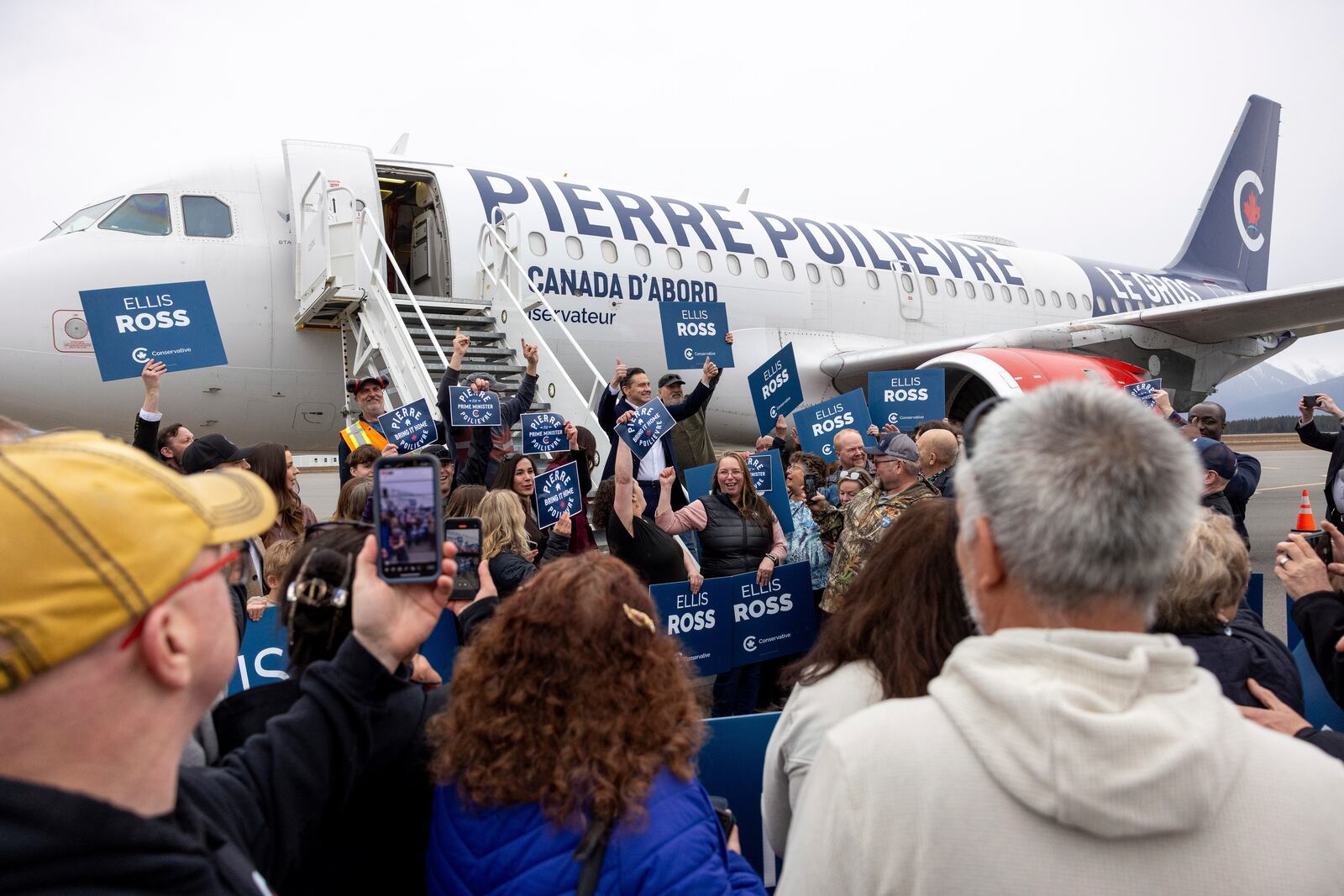 FILE - Conservative Leader Pierre Poilievre arrives in Terrace, British Columbia, during a campaign stop on April 6, 2025. (Aaron Whitfield/The Canadian Press via AP, File)