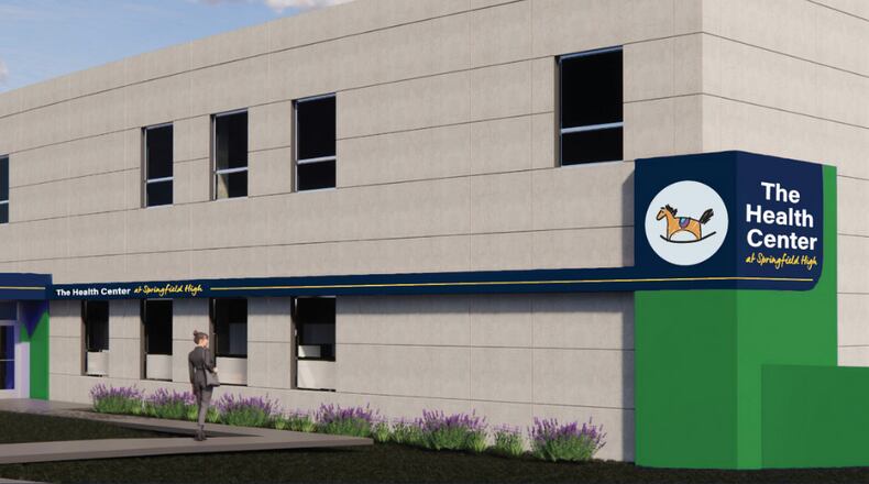 A rendering of the new School Based Health Center (SBHC) at Springfield High School. Contributed