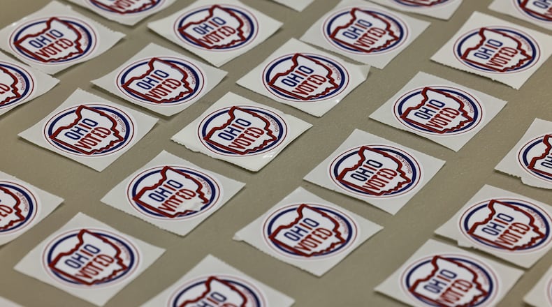 Voters cast their ballots at polling locations around Butler County on election day Tuesday, Nov. 2, 2021. NICK GRAHAM/STAFF