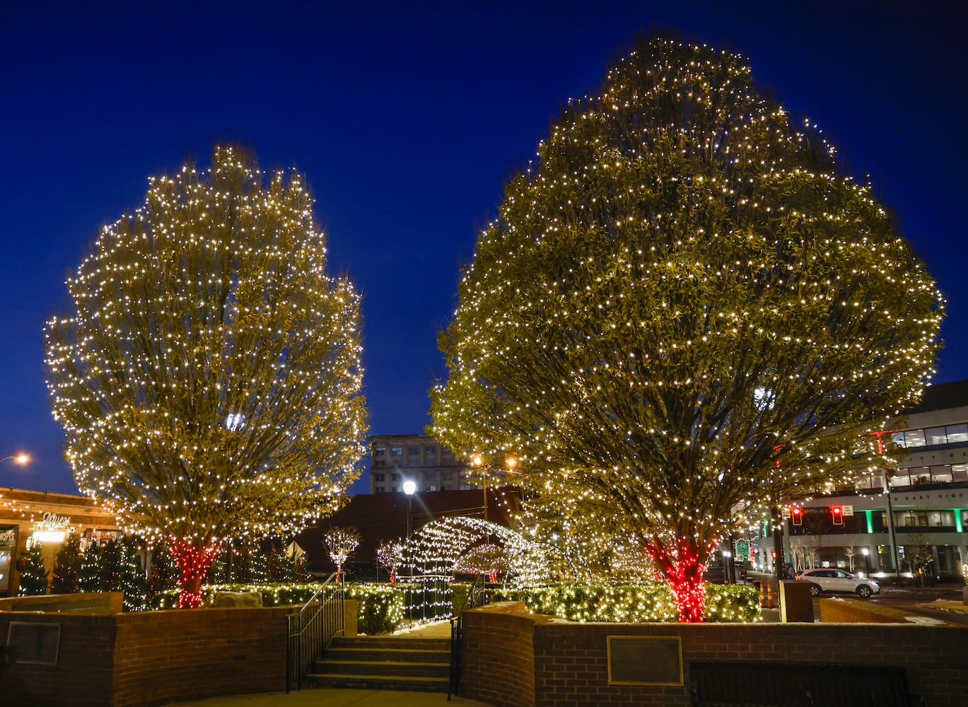 Christmas decorations around Springfield