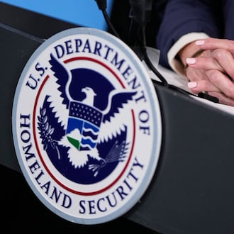 Homeland Security Secretary Kristi Noem speaks during a news conference at Federal Emergency Management Agency headquarters, Saturday, Jan. 24, 2026, in Washington. (AP Photo/Julia Demaree Nikhinson)