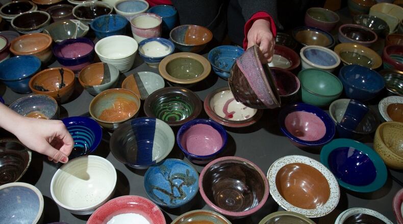 A variety of unique handmade ceramic bowls and a variety of soups and breads will highlight the Empty Bowls fundraiser. Contributed photo