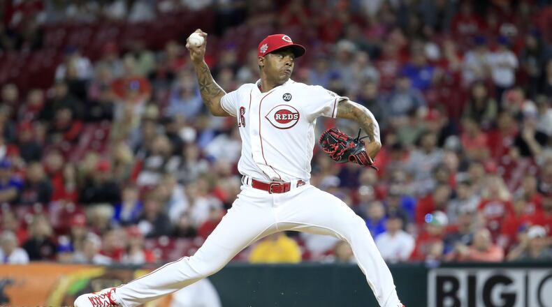 CINCINNATI, OHIO - MAY 15: Raisel Iglesias #26 of the Cincinnati Reds throws a pitch in the 10th inning against Chicago Cubs at Great American Ball Park on May 15, 2019 in Cincinnati, Ohio. (Photo by Andy Lyons/Getty Images)