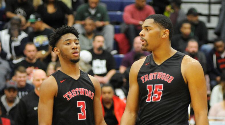 Sammy Anderson and Justin Stephens of Trotwood-Madison. MARC PENDLETON / STAFF