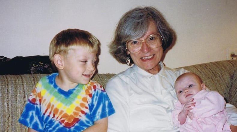 Jan Kushmaul of Springfield with her grandchildren, Stephen and Natalie Kushmaul, in 1995. The lifelong advocate for families and children is being honored June 14. PHOTO CONTRIBUTED BY FAMILY.