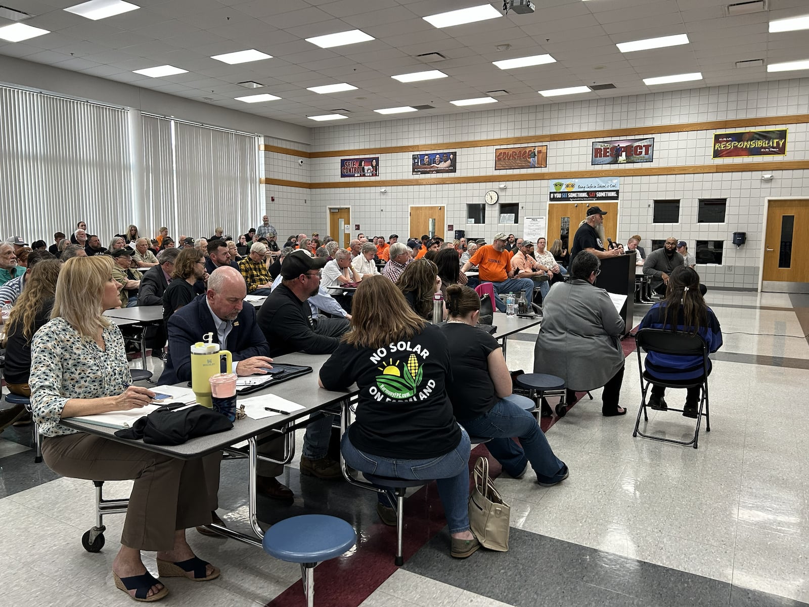 The Ohio Power Siting Board held a local public hearing March 26, 2026, regarding Sloopy Solar Energy, LLC’s proposal to construct a 180-megawatt solar-powered electric generation facility in Clark County. BROOKE SPURLOCK / CONTRIBUTED