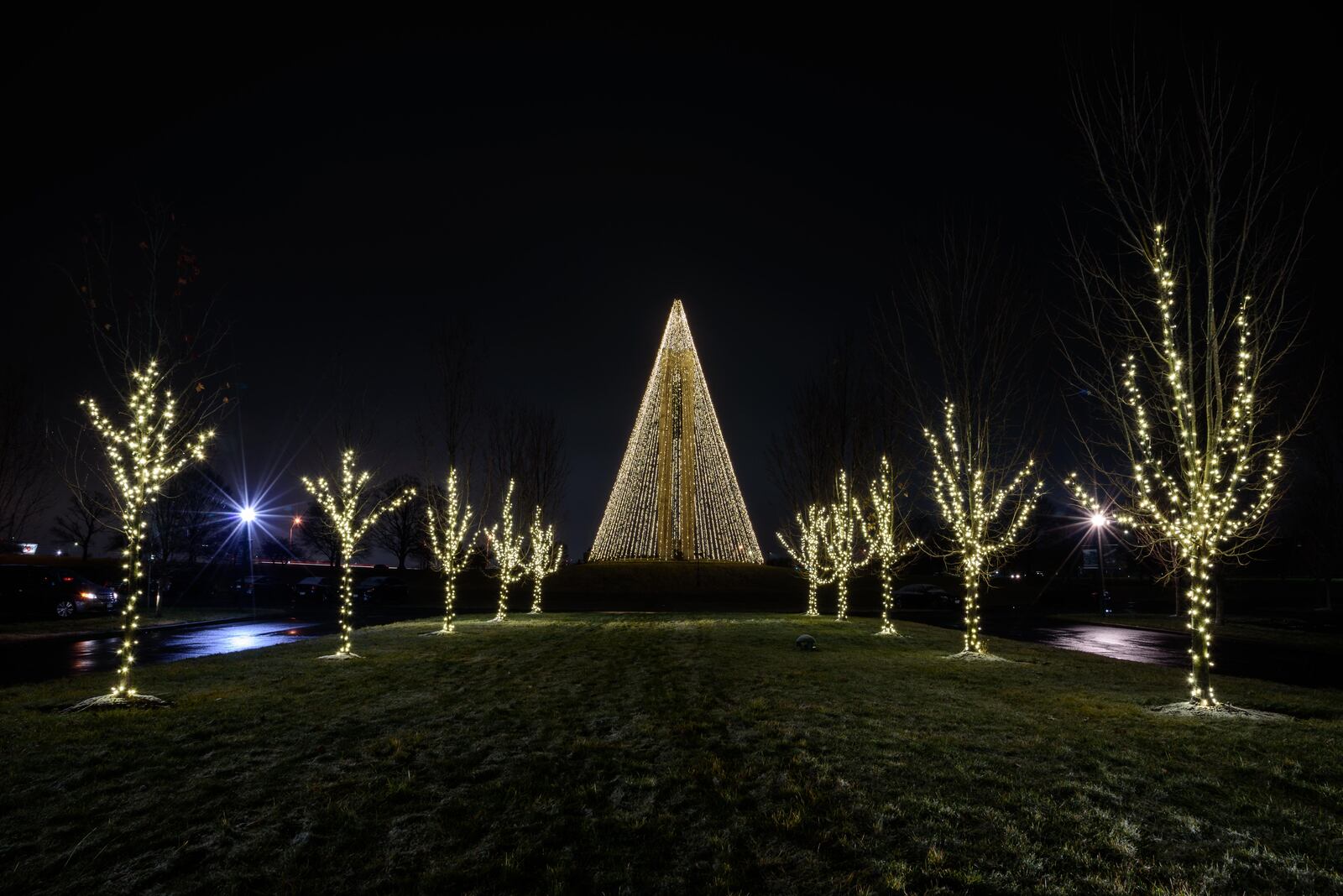 Dayton's Carillon Historical Park, a 65-acre open-air history museum, is decked out in holiday lights for its annual A Carillon Christmas event. TOM GILLIAM / CONTRIBUTING PHOTOGRAPHER