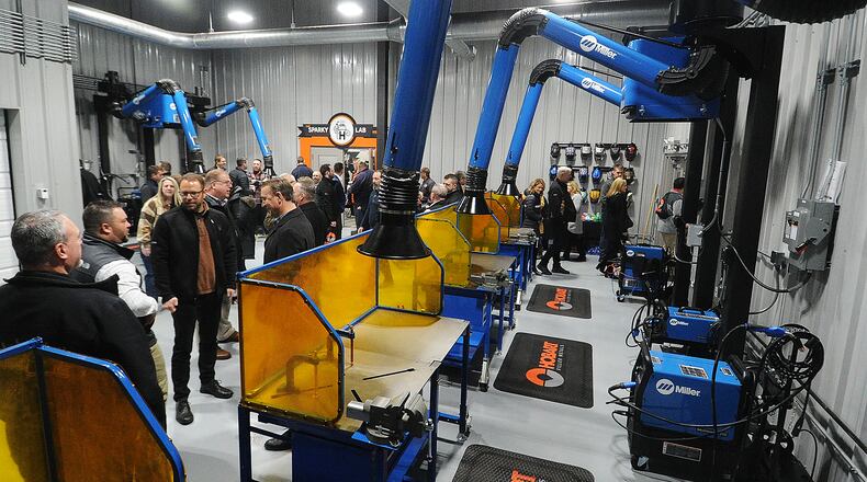 Hobart Brothers LLC in Troy officially opened a 9,000-square-foot customer experience center Tuesday Jan. 10, 2023 a “playground” for welders and a place for customers and distributors to explore the power of welding. MARSHALL GORBY\STAFF