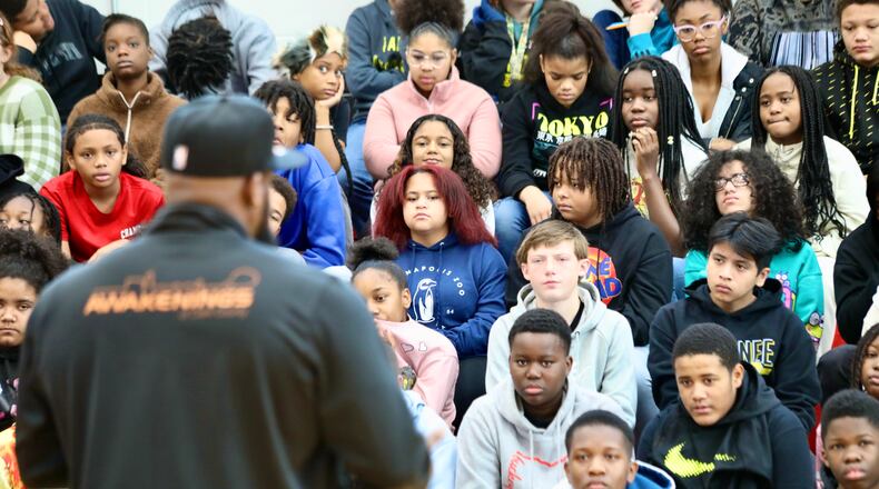 Springfield City School District middle school students are participating in the Do the Write Thing (DtWT) Challenge for the fourth year in a row. The initiative launched this year with a kick-off assembly at each school featuring Trauma Recovery Center Director Stephen Massey (pictured) from CitiLookout in Springfield and 2022-2023 DtWT winner and Springfield High School freshman, Corinna Jackson. Contributed