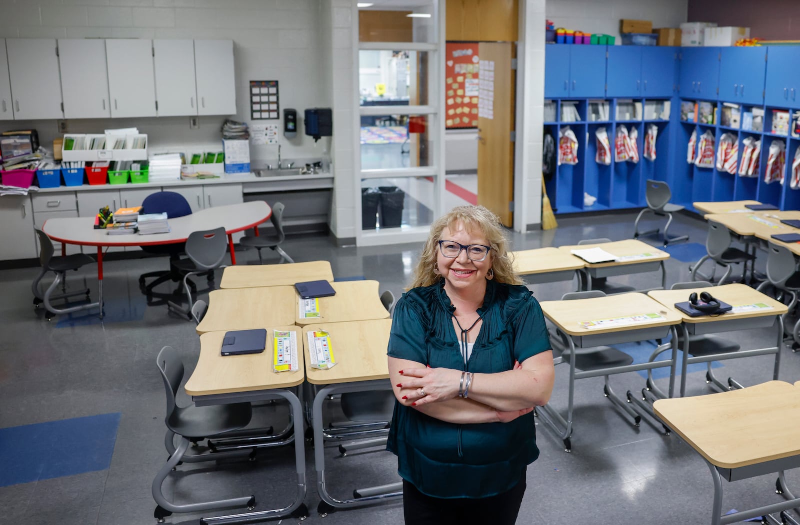 Second grade teacher Beckitt Bostick in her classroom at Perrin Woods Elementary on Wednesday, March 11, 2026, in Springfield. She's one of four teachers who will receive an Excellence in Teaching Award on March 23. JOSEPH COOKE/STAFF