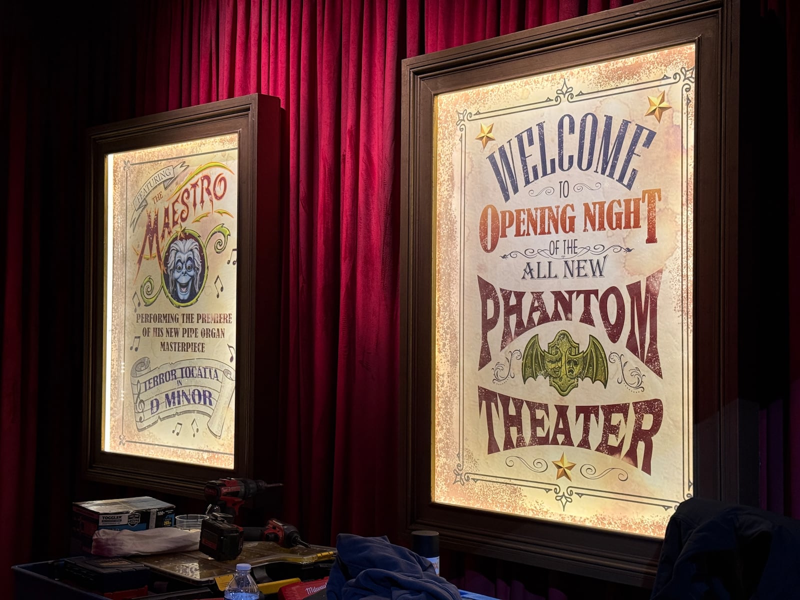 Kings Island held a sneak peek of the behind-the-scenes work getting done ahead of Phantom Theater: Opening Nightmare's April 18 opening. ALEX CUTLER/STAFF