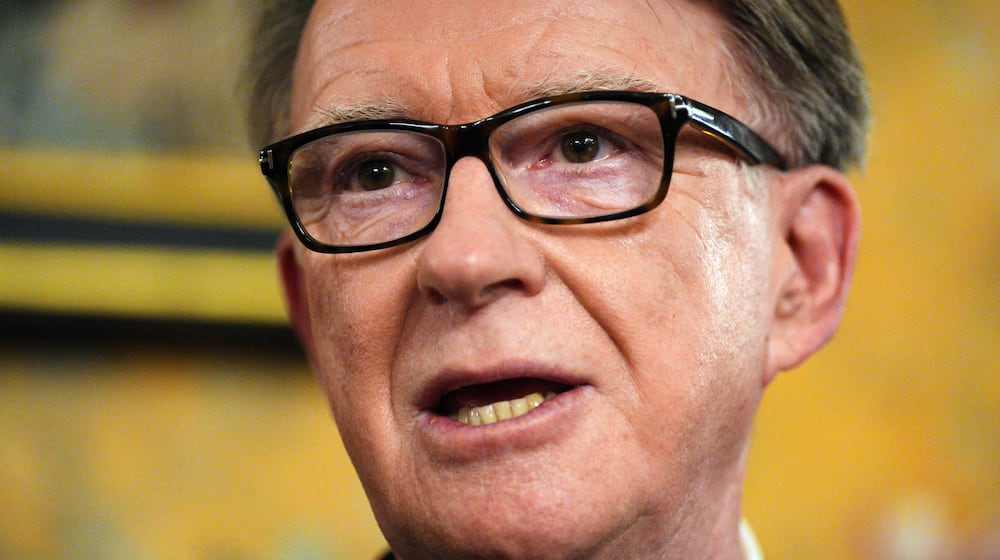 FILE - Britain's Ambassador to the United States, Peter Mandelson, speaks during a reception at the ambassador's residence on Feb. 26, 2025 in Washington. (Carl Court/Pool Photo via AP, File)