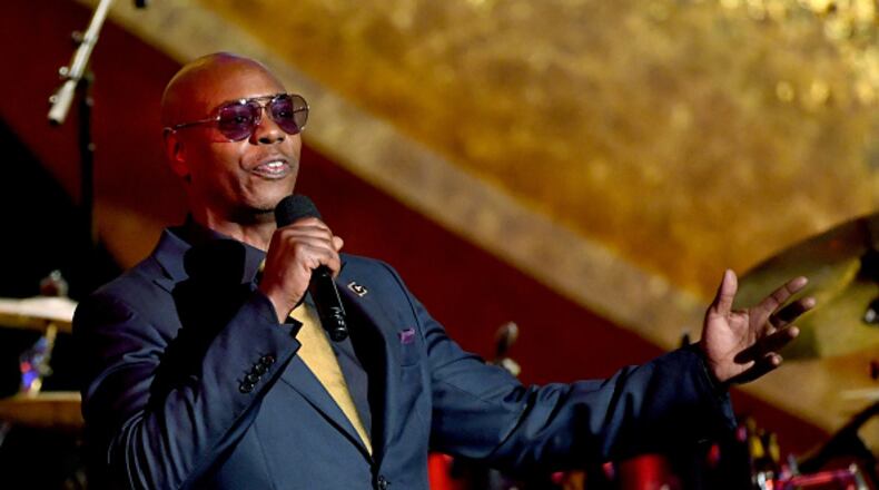 LOS ANGELES, CA - SEPTEMBER 25: Dave Chappelle speaks onstage at Q85: A Musical Celebration for Quincy Jones at the Microsoft Theatre on September 25, 2018 in Los Angeles, California. (Photo by Kevin Winter/Getty Images)