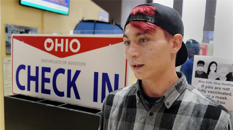 Dallas Brando, talks Wednesday, June 23, 2021 about the upcoming deadline to renew driver licenses. Ohio residents have until July 1 to renew their drivers’ licenses and tags that expired on or after March 9, 2020 without penalty. MARSHALL GORBY\STAFF