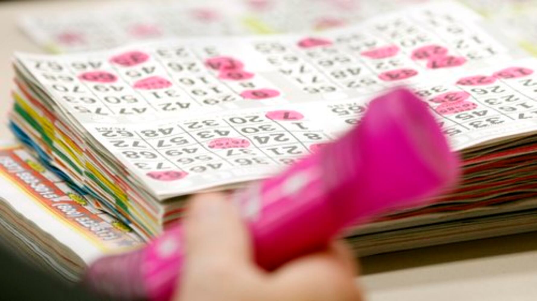 Seniors playing bingo