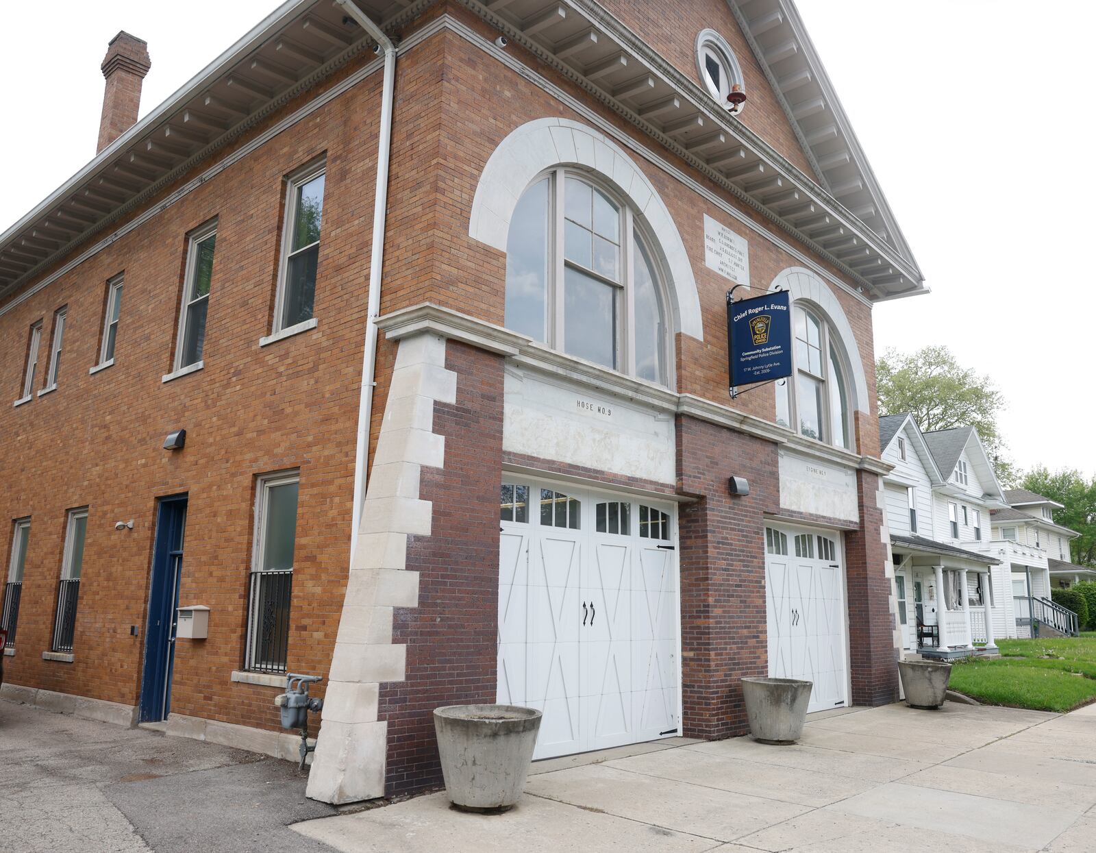 The police sub station on West Johnny Lytle Avenue was renamed after former police chief Roger Evans on Wednesday, May 7, 2025. He died in 2024. JOSEPH COOKE/STAFF

