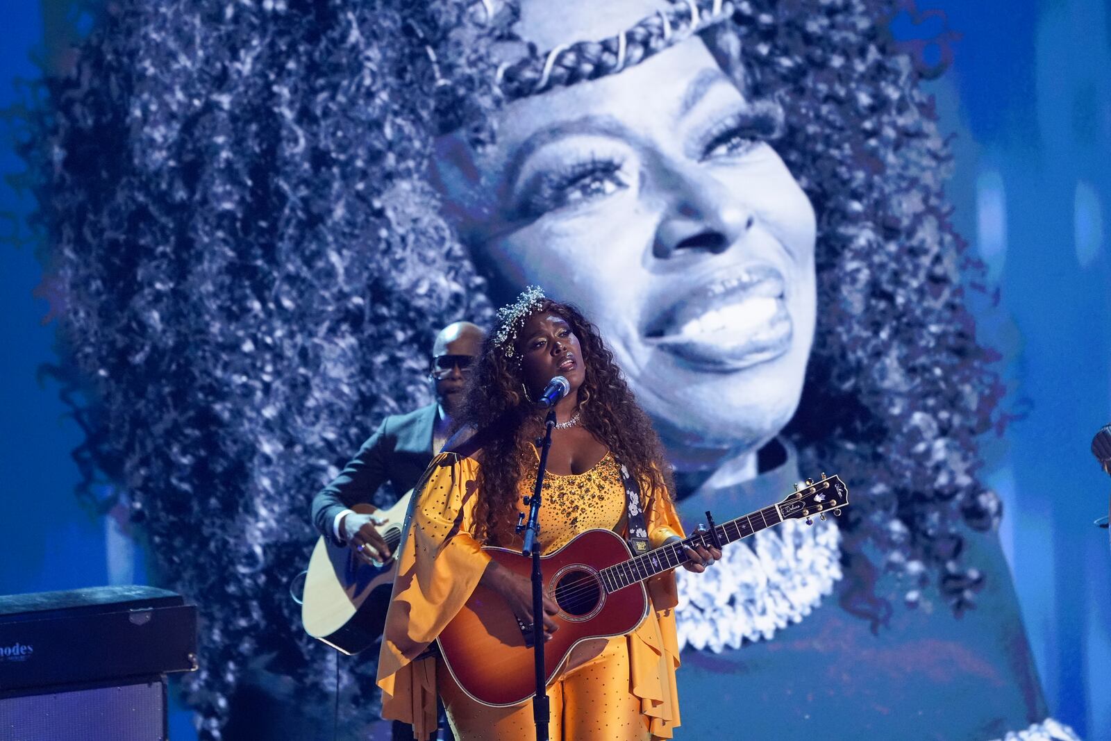 Brittney Spencer performs during the BET Awards on Monday, June 9, 2025, at the Peacock Theater in Los Angeles. (AP Photo/Chris Pizzello)