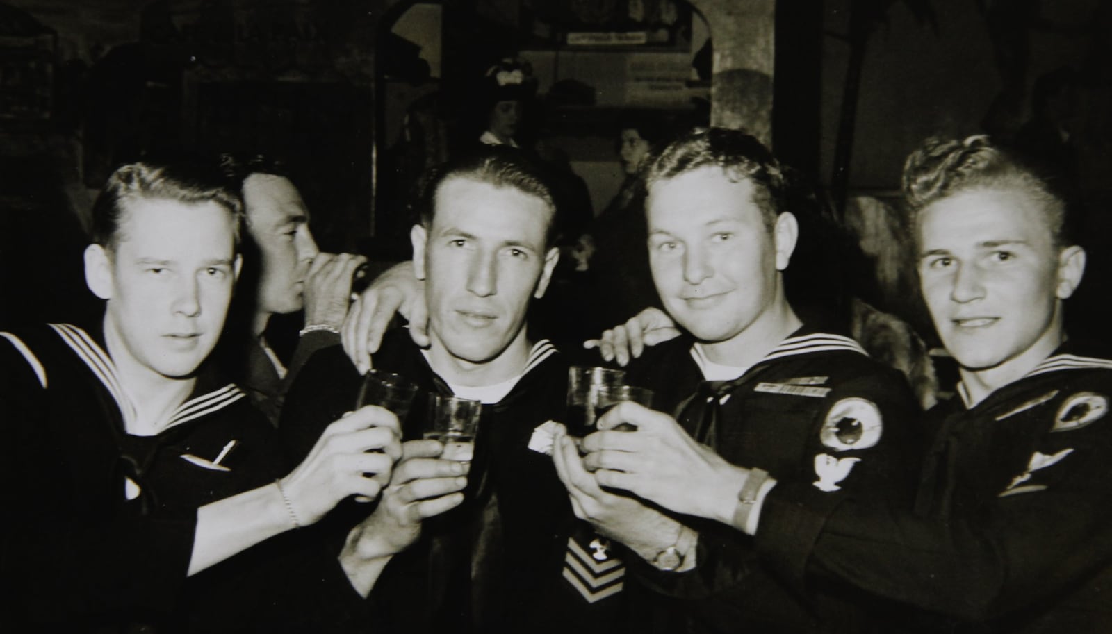 World War II veteran Ed Malan, second from right, was a 21-year-old machinist mate on the the U.S.S. Preble, a mine-laying ship being repaired at Pearl Harbor at the time of the Japanese attack on Dec. 7, 1941. SUBMITTED