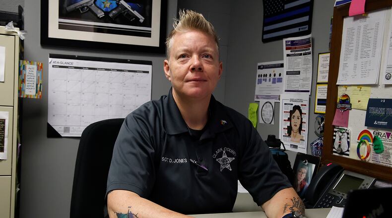Sgt. Denise Jones, leads the Clark County Sheriff's Department's Intimate Partner Violence unit. BILL LACKEY/STAFF
